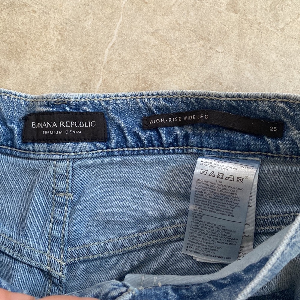 Banana Republic High-Rise Wide Leg Cotton Jeans - Picture 2 of 9